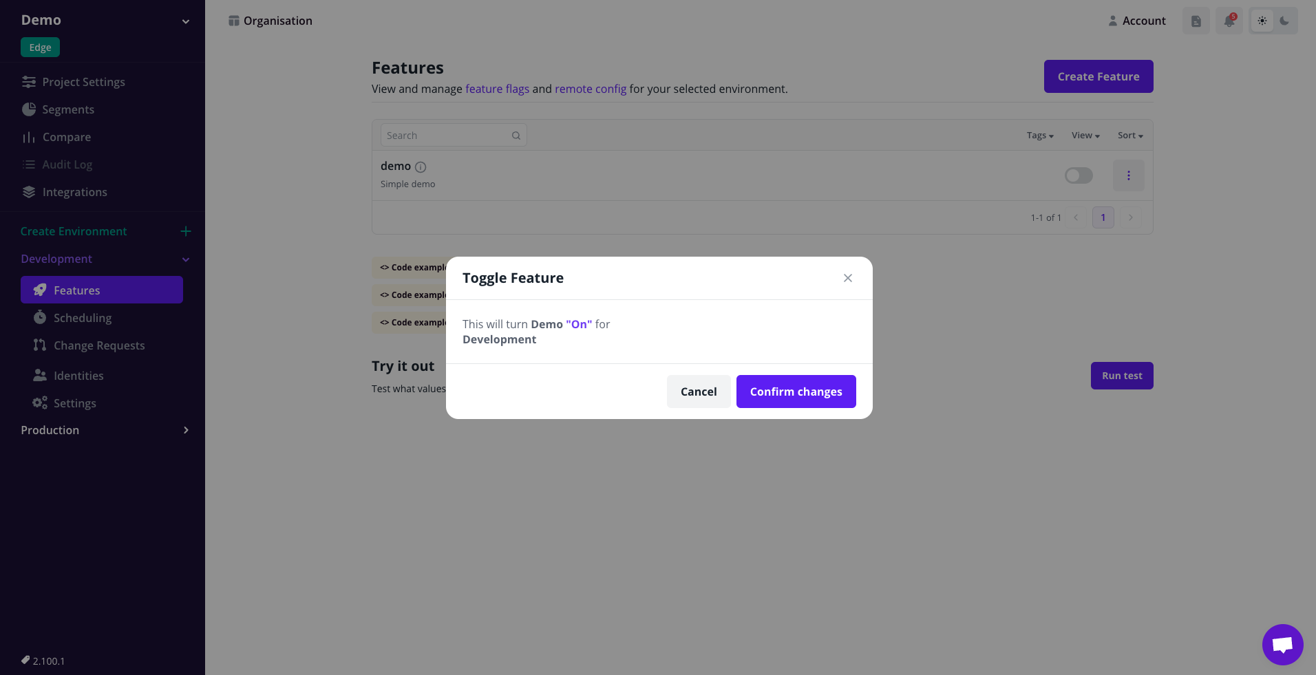 Activate your first feature toggle